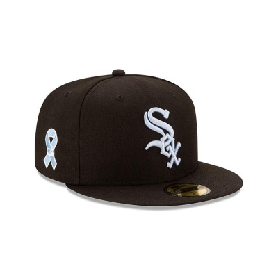 Black Chicago White Sox Hat - New Era MLB Father's Day 59FIFTY Fitted Caps USA3041697